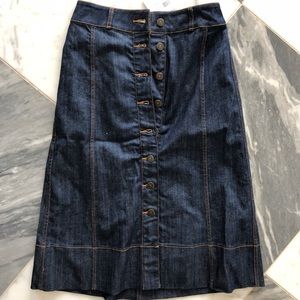 Kate spade Broome street midi denim skirt buttons